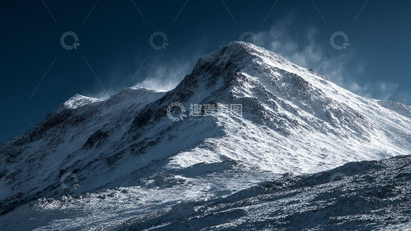 高清大图下载【趣麦麦图】雪山巍峨苍茫之巅