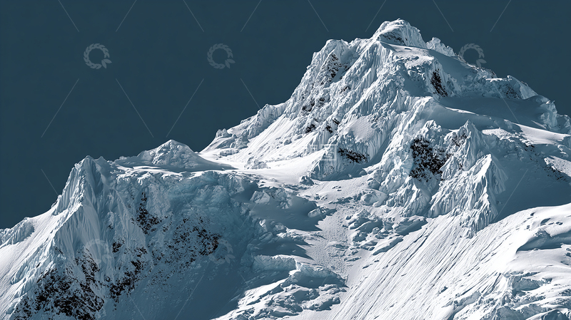 高清大图下载【趣麦麦图】极地雪峰的孤寂辉煌