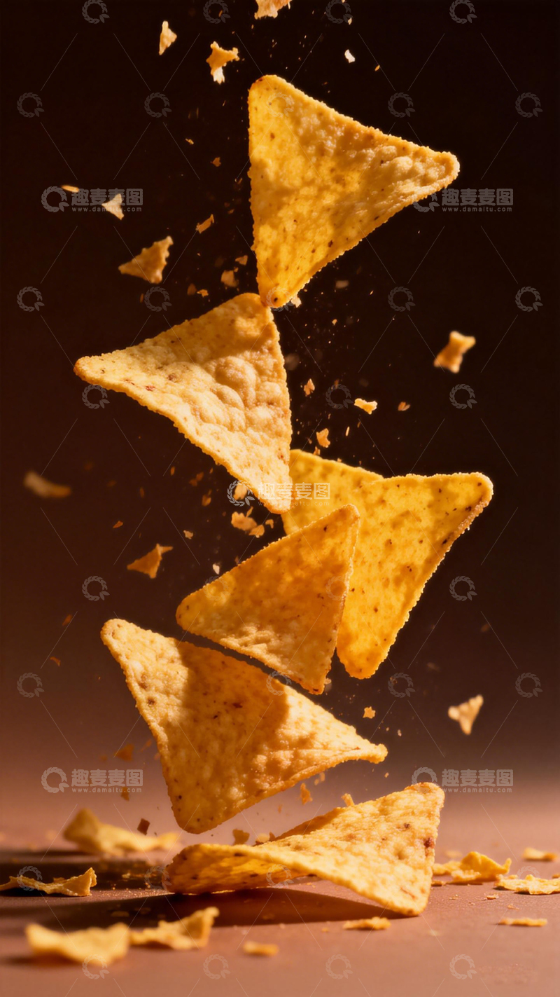高清大图下载【趣麦麦图】动感薯片悬浮美食摄影