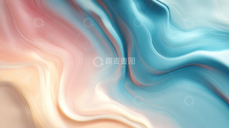 高清大图下载【趣麦麦图】彩色流动的梦境之河