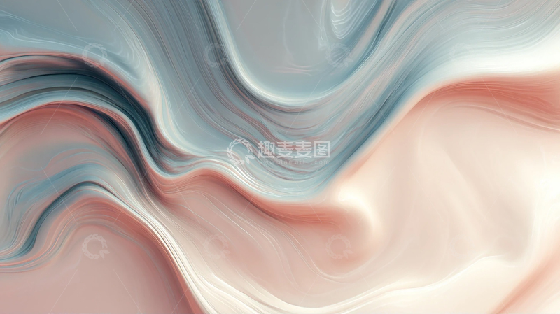 高清大图下载【趣麦麦图】流动的色彩幻境