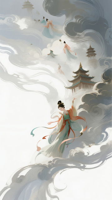 古风仙境仙女插画