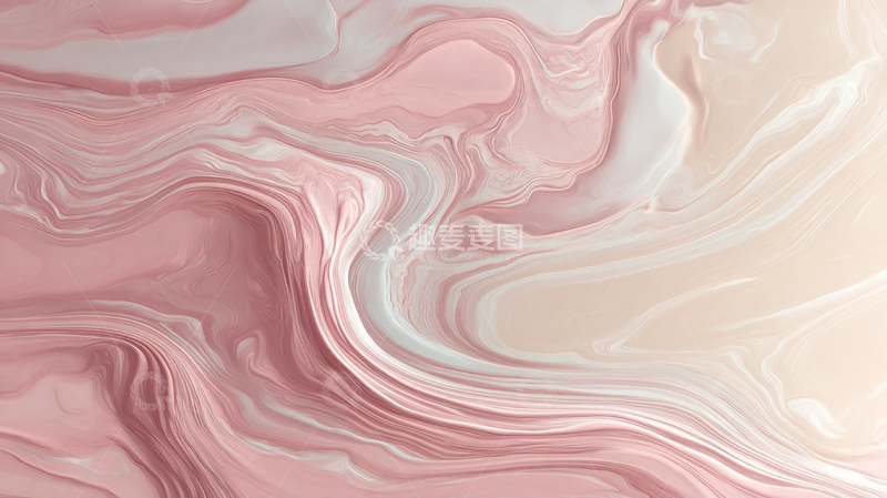 高清大图下载【趣麦麦图】粉色梦境中的流动艺术