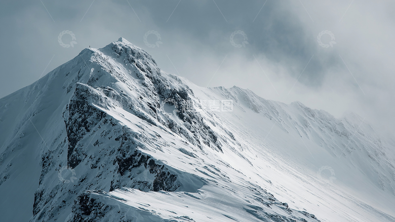 高清大图下载【趣麦麦图】雪山孤峰的巍峨之梦