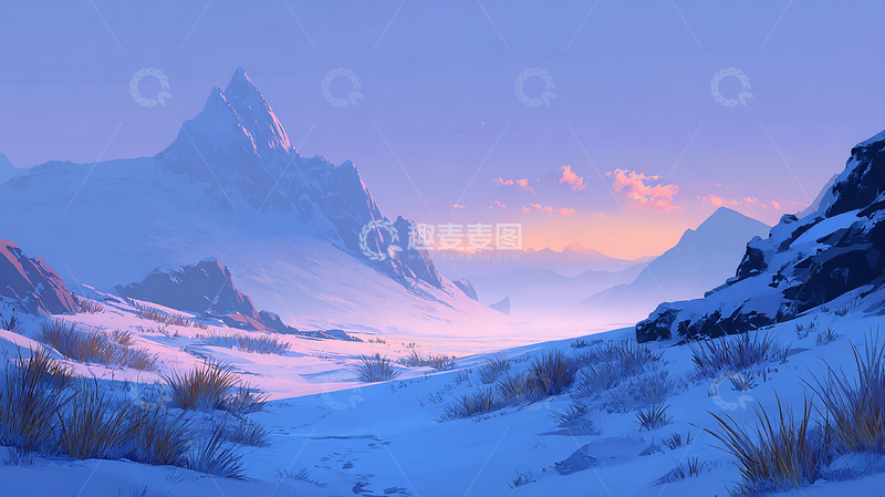 高清大图下载【趣麦麦图】冰雪之境的梦幻追寻