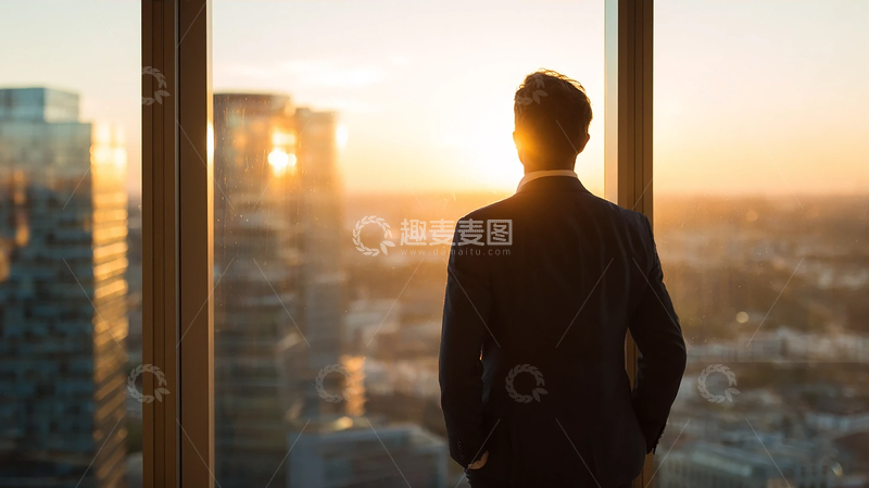 高清大图下载【趣麦麦图】逆光下的都市孤影遐想