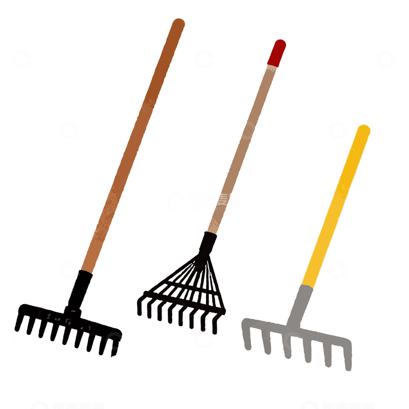 源文件下载【趣麦麦图】简约风格园艺工具插画