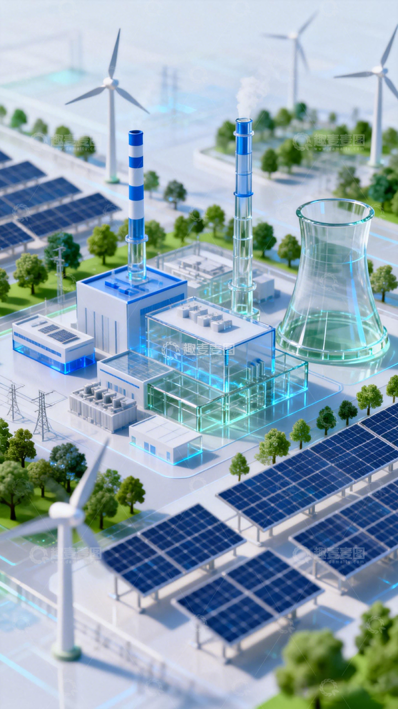 高清大图下载【趣麦麦图】未来能源模型展示