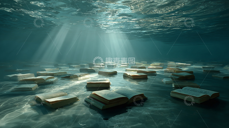 高清大图下载【趣麦麦图】深海中的书海奇观