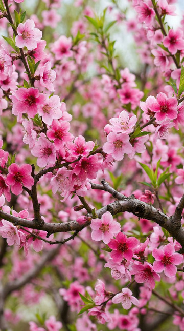 春日桃花盛开美景摄影