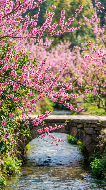 春桥桃花流水景观