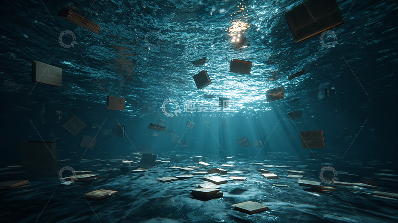 高清大图下载【趣麦麦图】深海书海的奇幻梦境