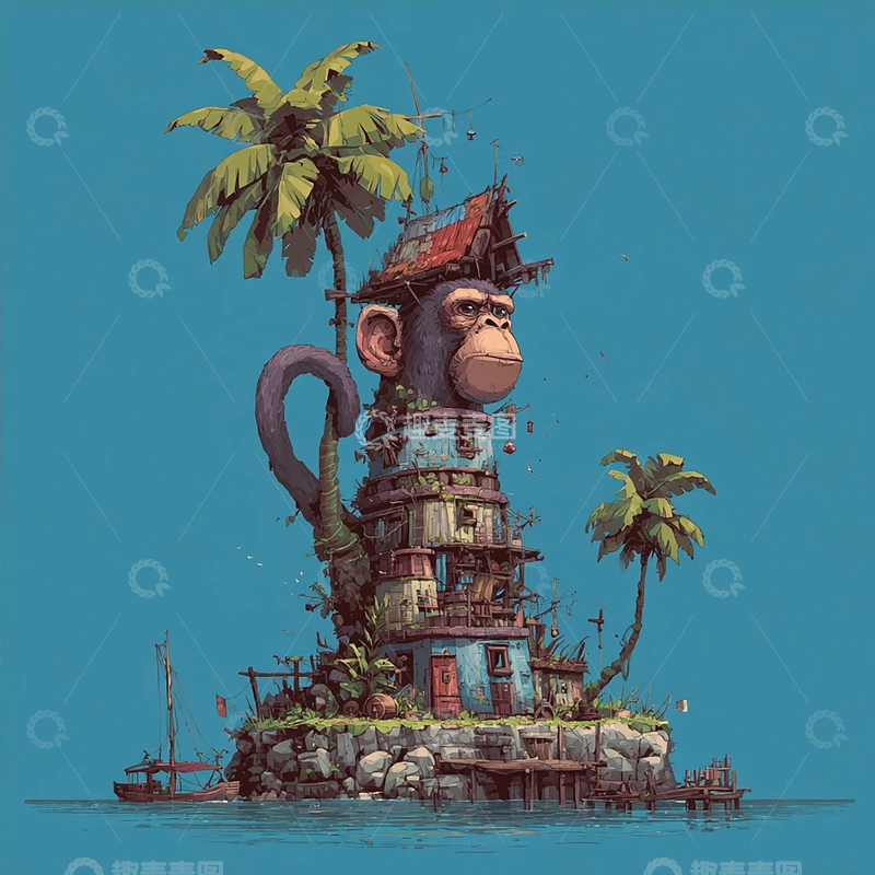 高清大图下载【趣麦麦图】海上奇幻漂浮城堡的秘密