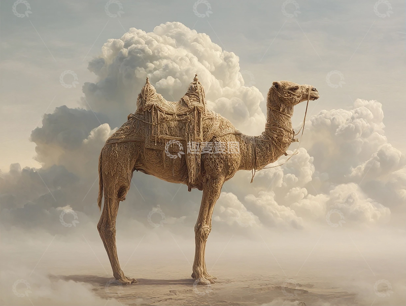 高清大图下载【趣麦麦图】沙漠之舟的奇幻旅程