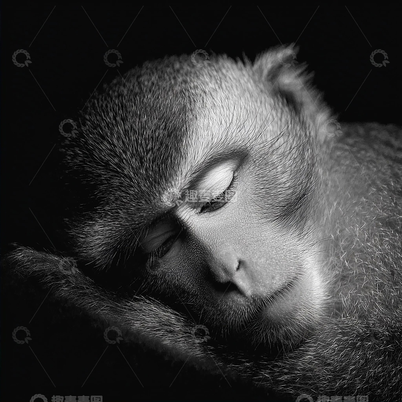 高清大图下载【趣麦麦图】黑白毛发的神秘魅影