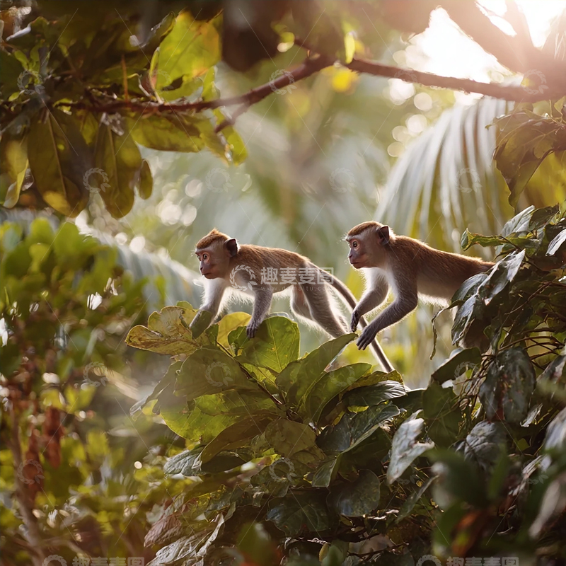高清大图下载【趣麦麦图】热带雨林中的灵动精灵