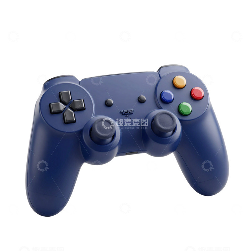 高清大图下载【趣麦麦图】蓝色游戏手柄电子产品摄影