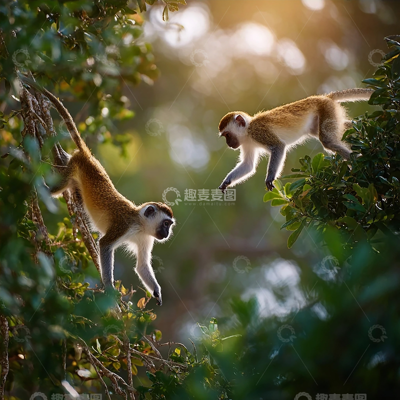 高清大图下载【趣麦麦图】丛林中的灵巧舞者