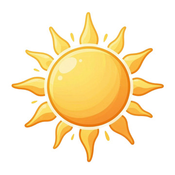 卡通太阳矢量插画