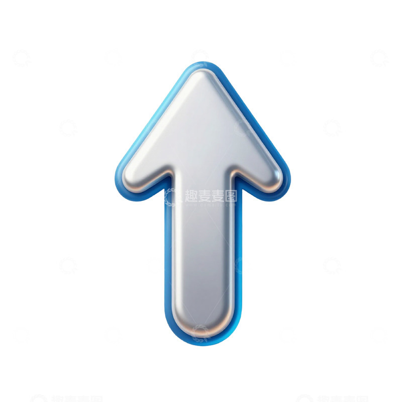 高清大图下载【趣麦麦图】立体箭头图标科技感设计元素