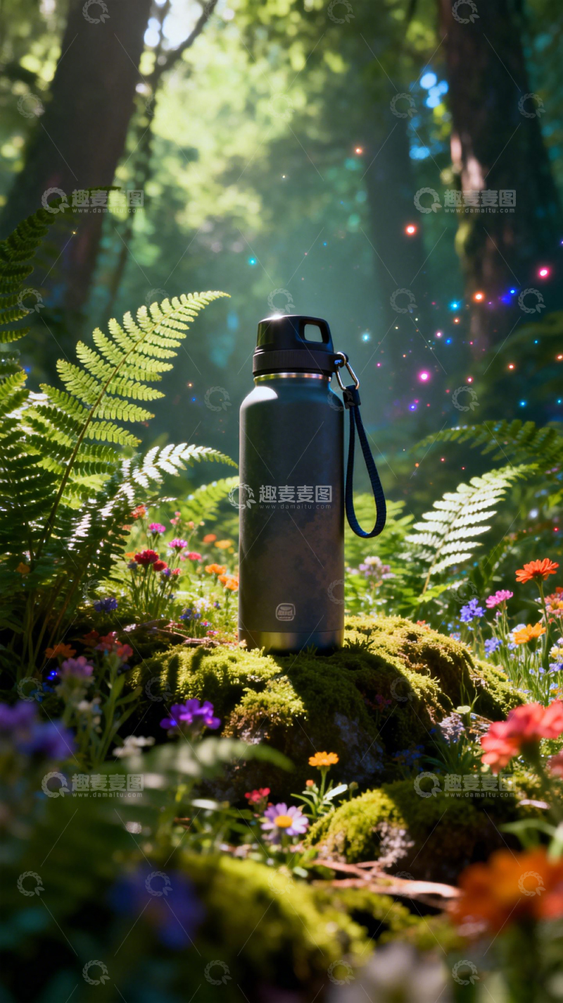 高清大图下载【趣麦麦图】森林水瓶静物摄影