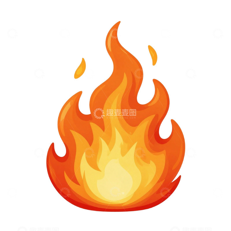高清大图下载【趣麦麦图】卡通火焰元素插画素材
