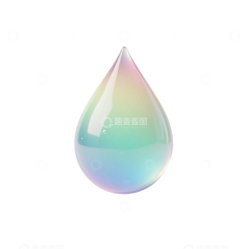 高清大图下载【趣麦麦图】彩虹水滴炫彩效果元素