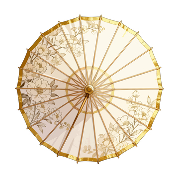 典雅花卉纸伞装饰画