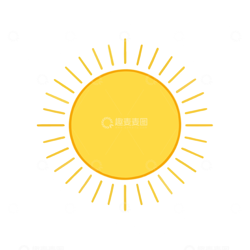 源文件下载【趣麦麦图】简约风格太阳图标矢量素材