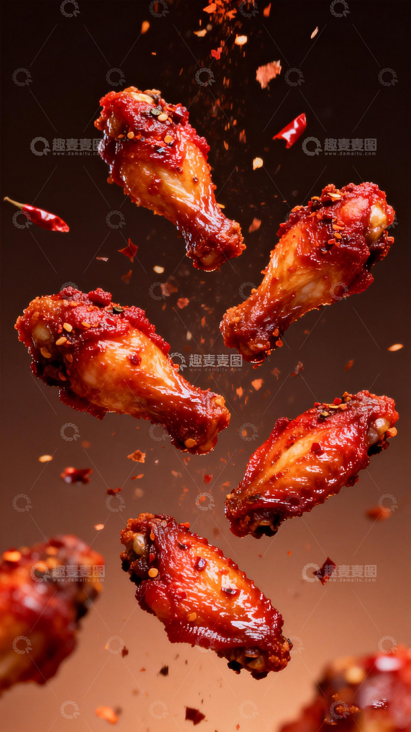 高清大图下载【趣麦麦图】香辣鸡腿美食摄影