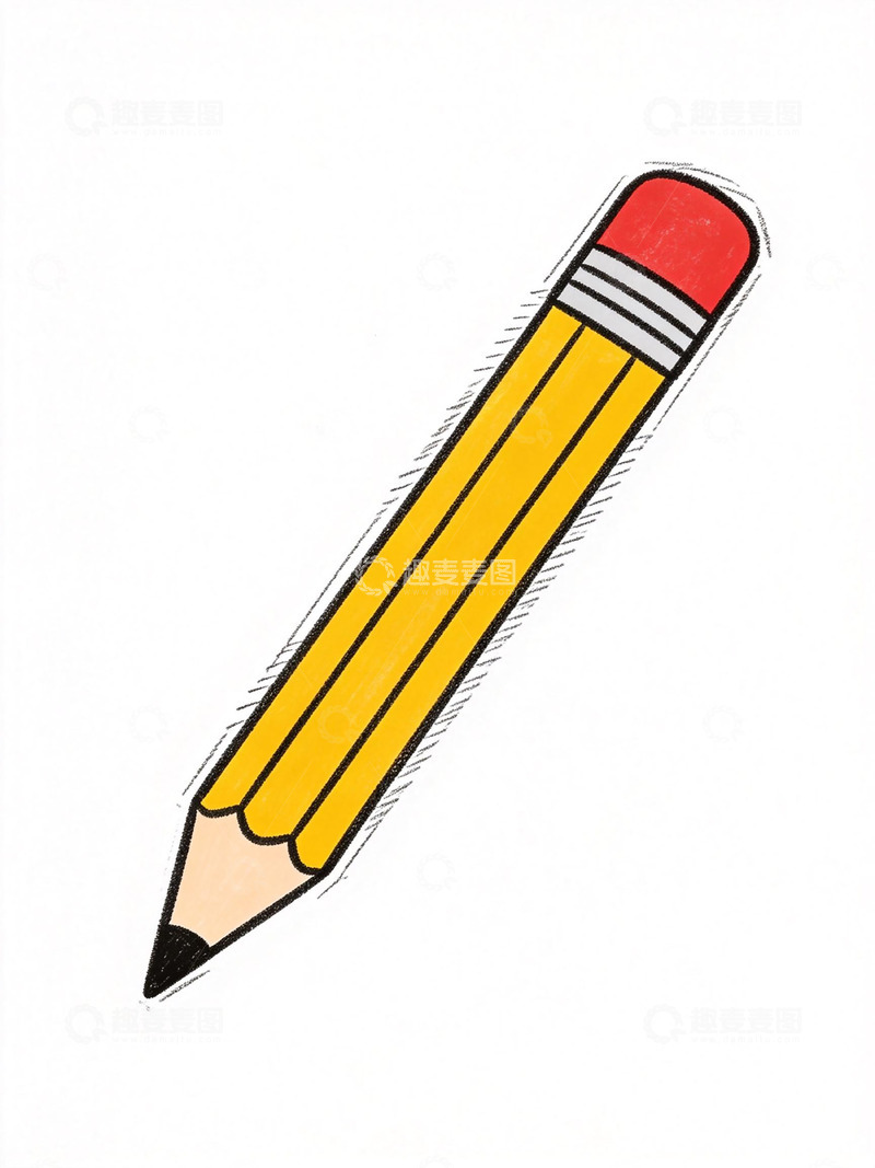 高清大图下载【趣麦麦图】卡通铅笔插画