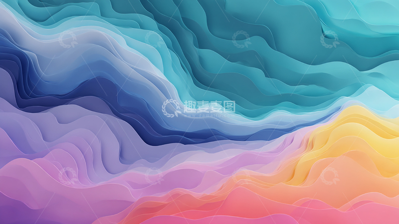 高清大图下载【趣麦麦图】彩虹之境的梦幻旅程