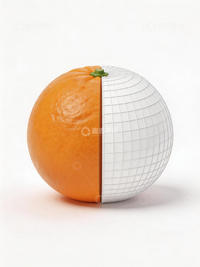 高清大图下载【趣麦麦图】橙果融合创意造型