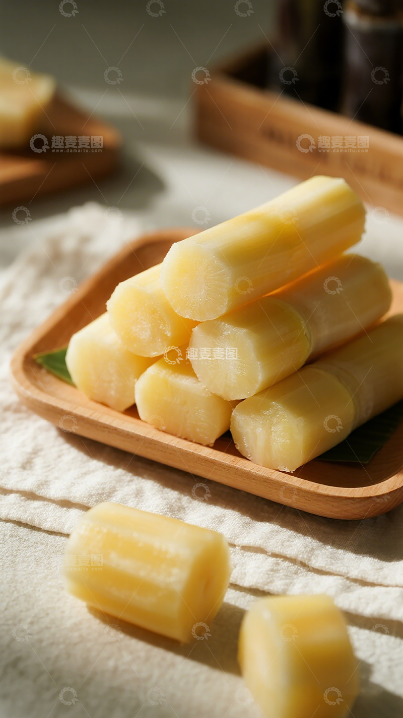 高清大图下载【趣麦麦图】清新甘蔗块美食摄影