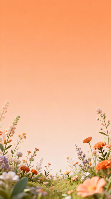 暖色调花卉背景设计