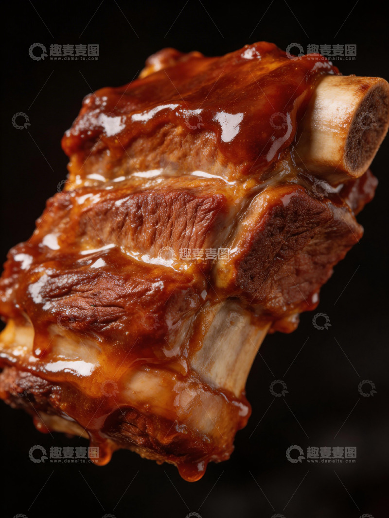 高清大图下载【趣麦麦图】烤排骨美食摄影