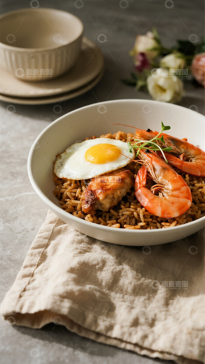 高清大图下载【趣麦麦图】海鲜炒饭美食摄影