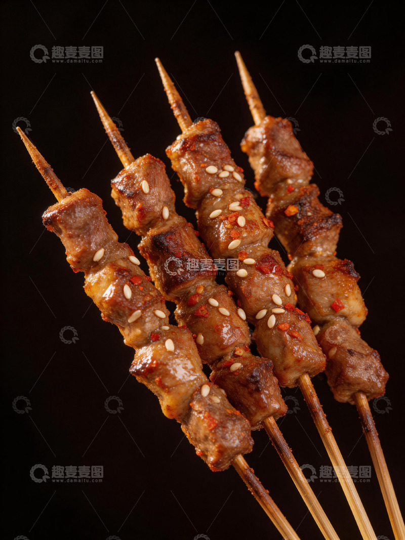 高清大图下载【趣麦麦图】烤肉串美食摄影