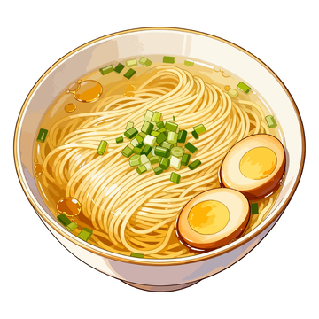 简约风一碗面美食插画