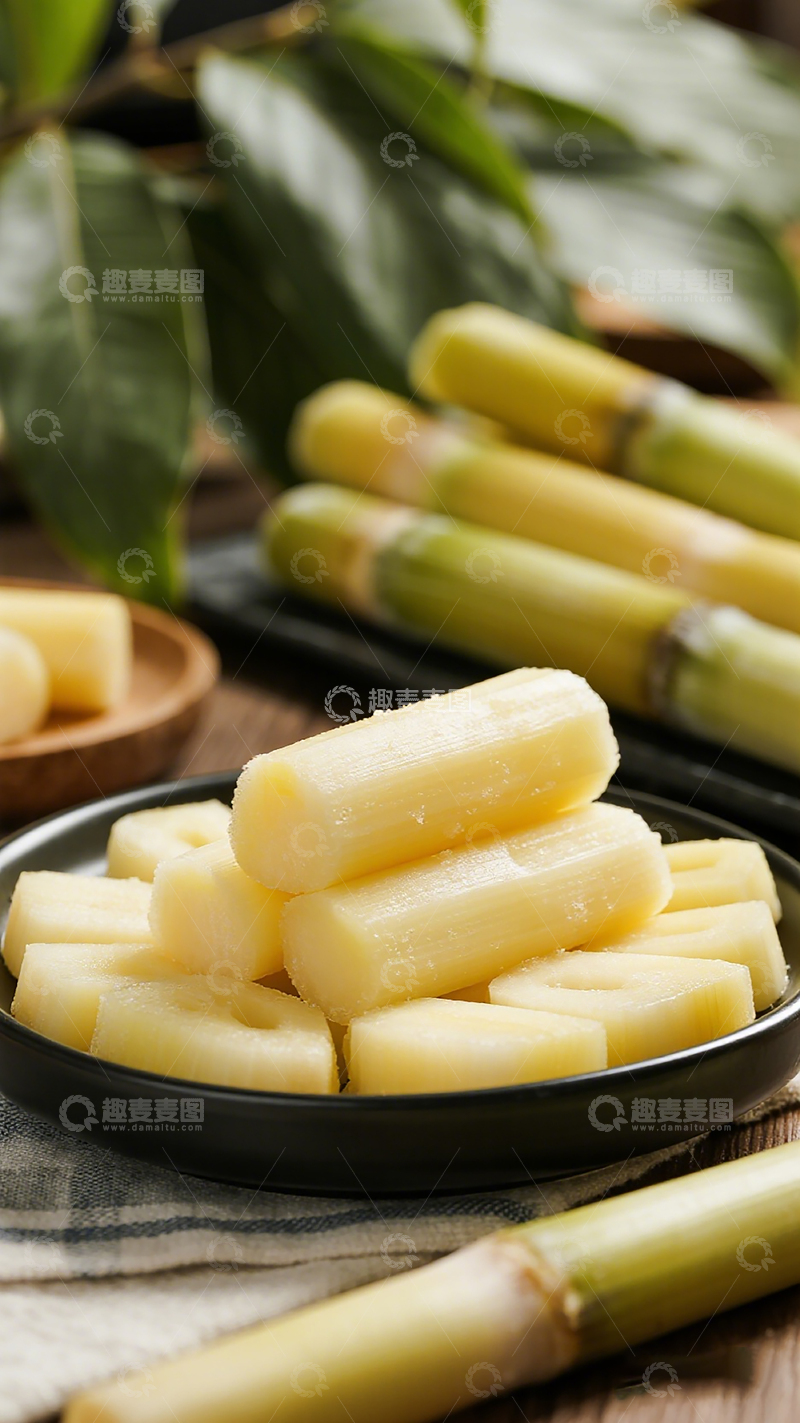 高清大图下载【趣麦麦图】清新甘蔗切片美食摄影