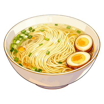 卡通面条汤面美食插画