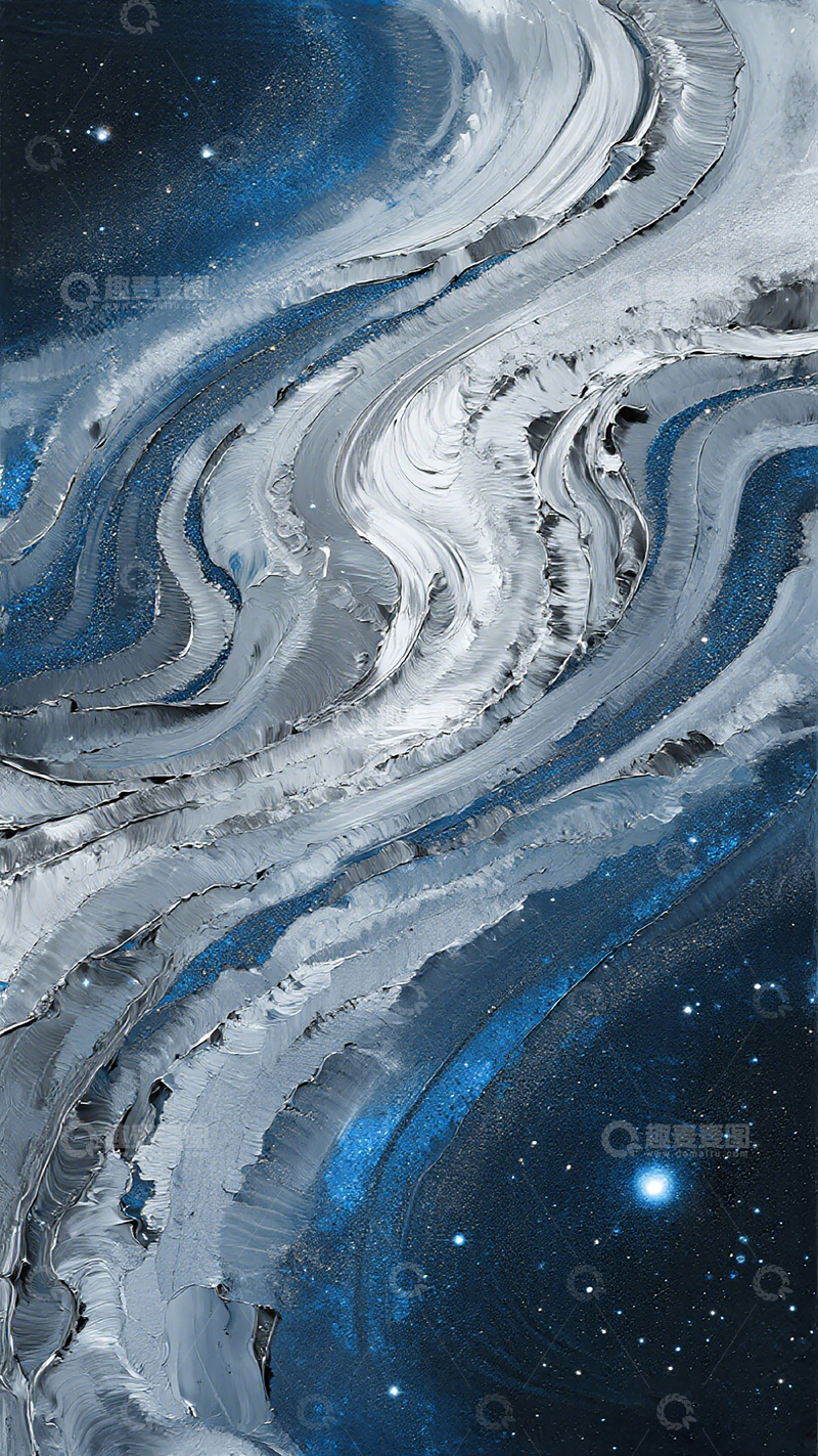 高清大图下载【趣麦麦图】抽象星域流体艺术画作