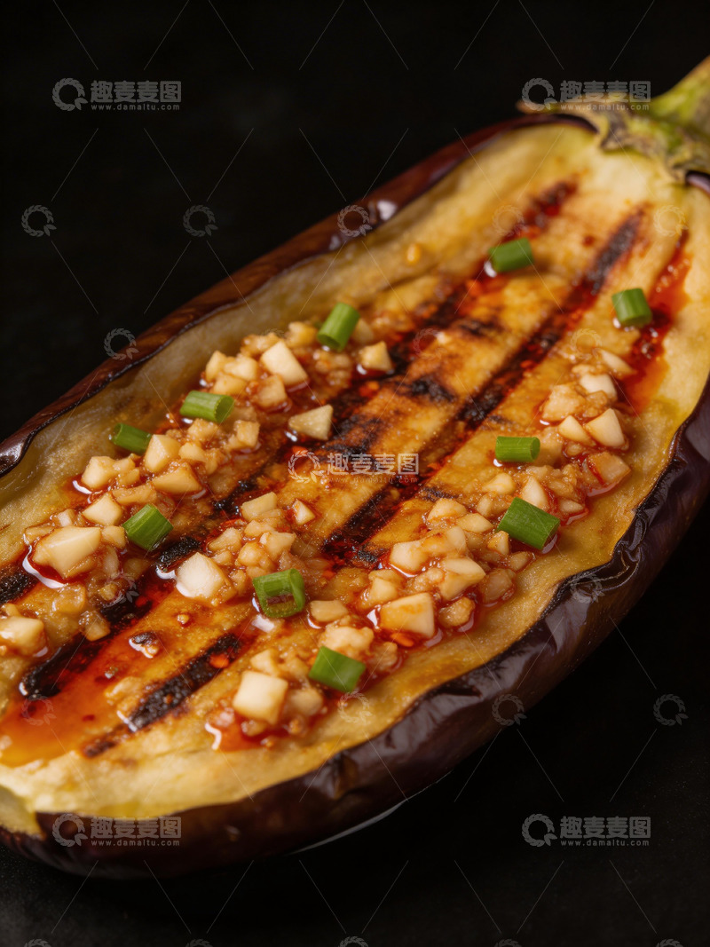 高清大图下载【趣麦麦图】烤茄子美味家常菜
