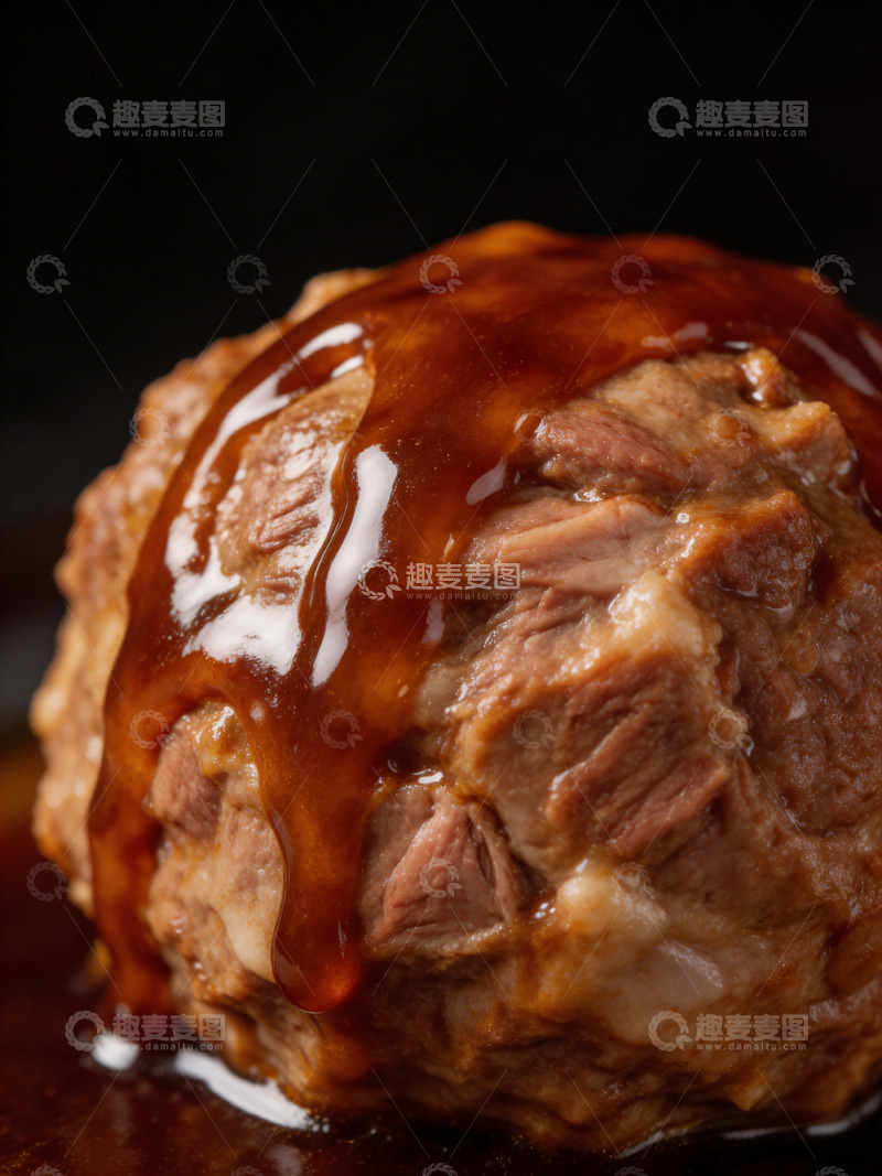 高清大图下载【趣麦麦图】美味烤肉酱肉特写美食摄影