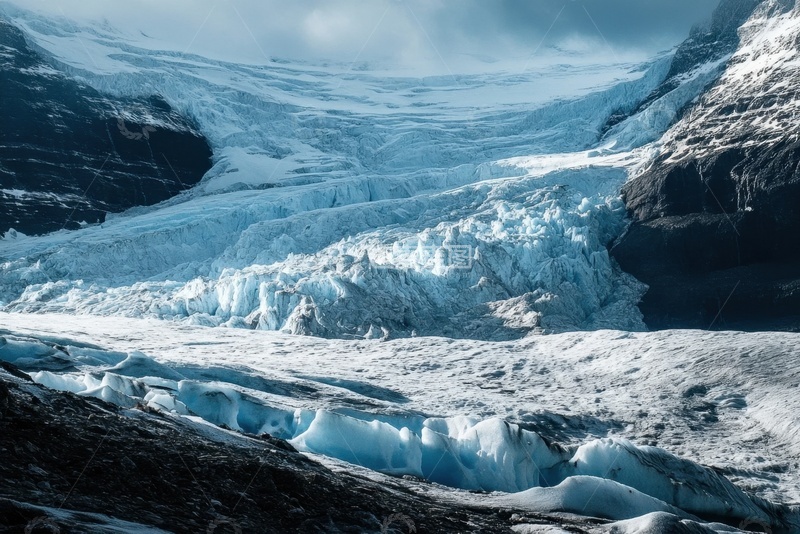 高清大图下载【趣麦麦图】雪山黑山岩石摄影
