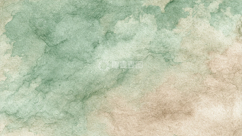 高清大图下载【趣麦麦图】绿意缭绕的梦幻水彩世界