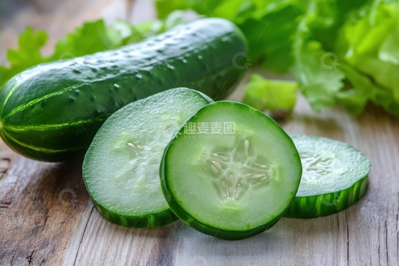 高清大图下载【趣麦麦图】切片的黄瓜黄瓜片