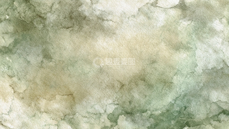 高清大图下载【趣麦麦图】绿意盎然的水彩梦境