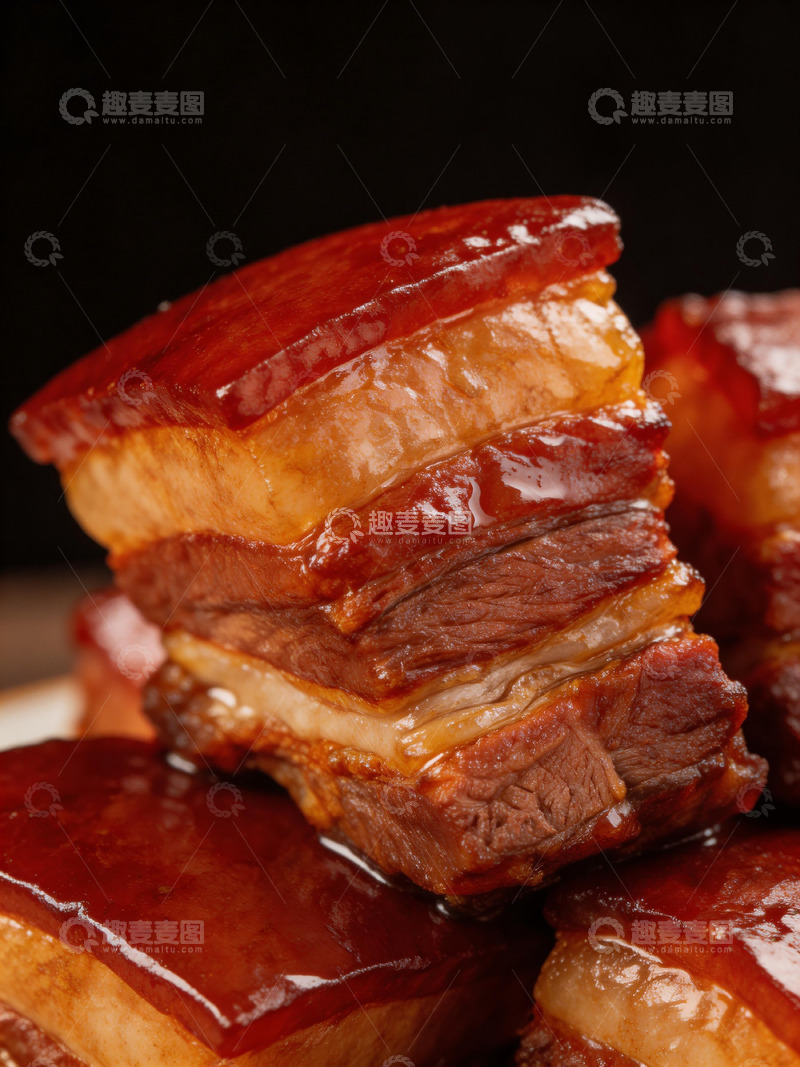 高清大图下载【趣麦麦图】红烧肉特写美食摄影