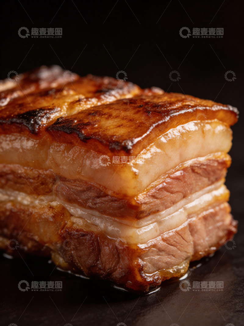 高清大图下载【趣麦麦图】金黄酥脆烤肉美食摄影